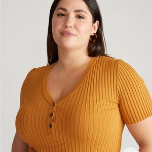 EUC Universal Standard Button-Front Sweater Top, S (14-16), Toffee